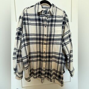 GAP Women's Plaid Button Down flannel Shirt